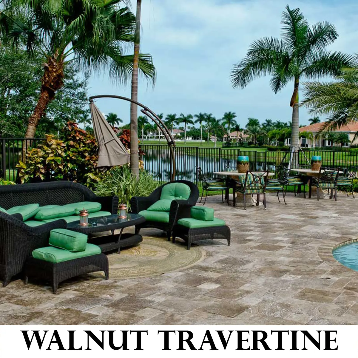 walnut travertine tile paver